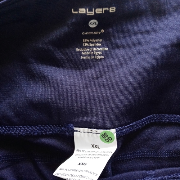 NWT Layers8 Blue reflective detail Qwick Dry leggings - Picture 7 of 10
